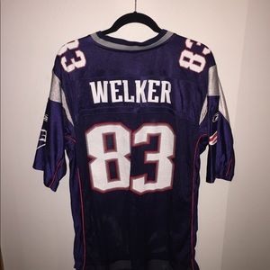 Wes Walker #83 Patriots Jersey Reebok Authentic